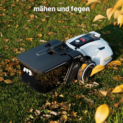 MAMMOTION YUKA 1500 Mähroboter mit Kehrmaschinen-Kit